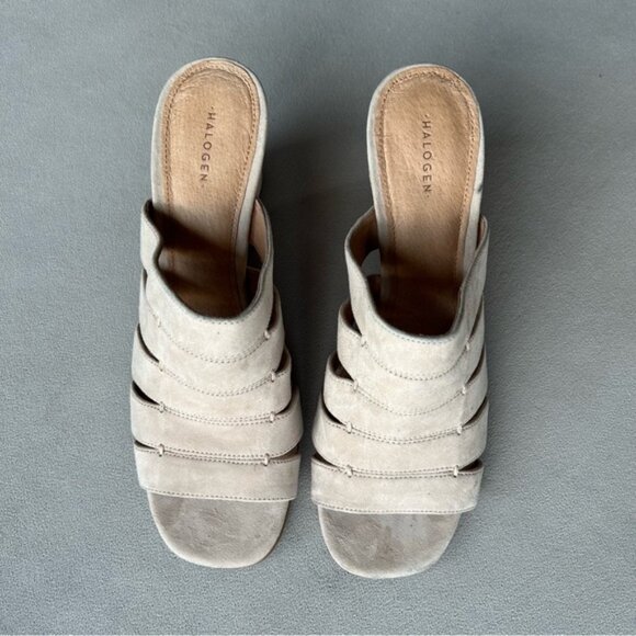 Halogen ~ Annabelle ~ Womens Size 9.5 ~ Open Toe Wedge Sandal - Picture 3 of 14